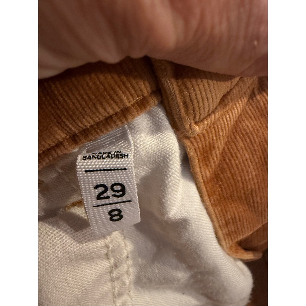 Loft Womens Caramel Brown Corduroy Straight Leg Pants Size 8 29 High Rise - Picture 3 of 11